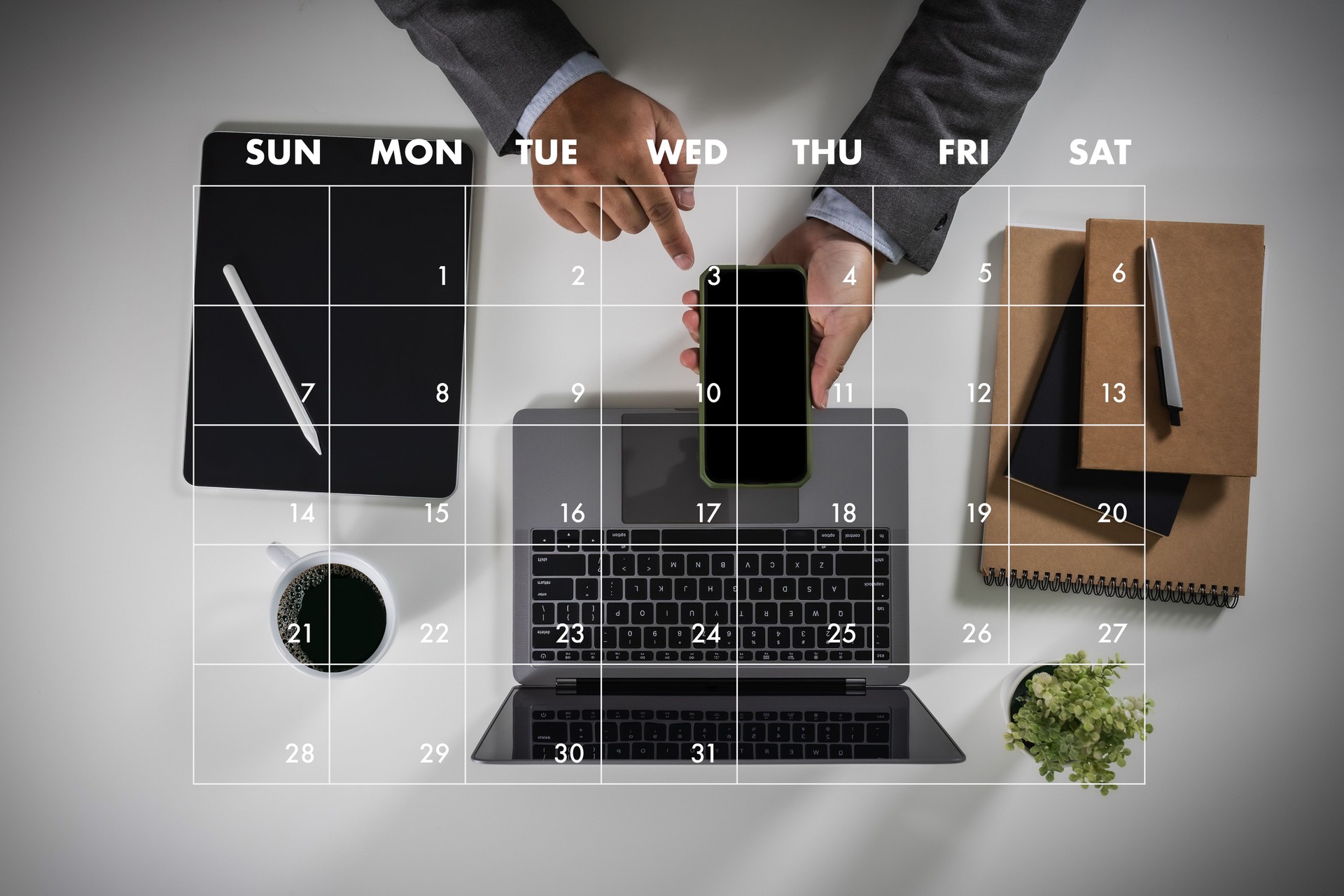 Resalte Cita de recordatorio para el calendario y la agenda del organizador Reserva de reunión Cita en computadora portátil Calendario de recordatorios en línea Evento